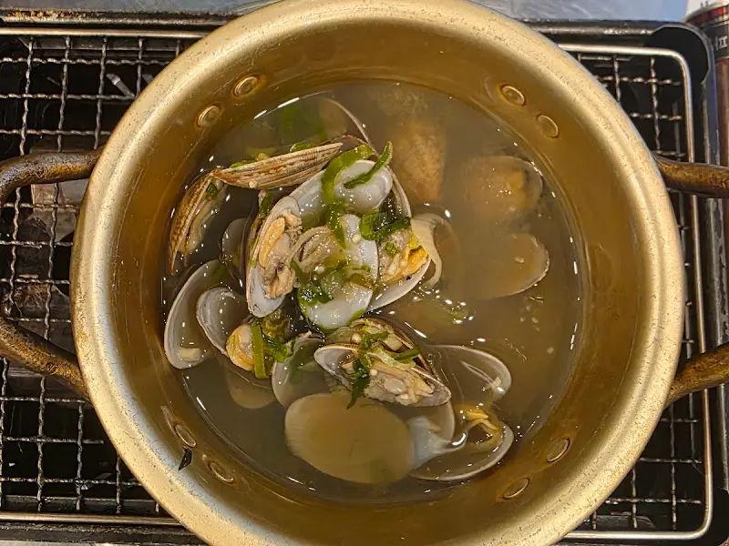 시원한 조개탕의 모습