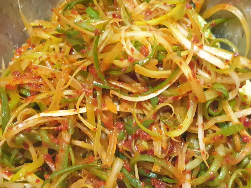 파채 클로즈업 사진