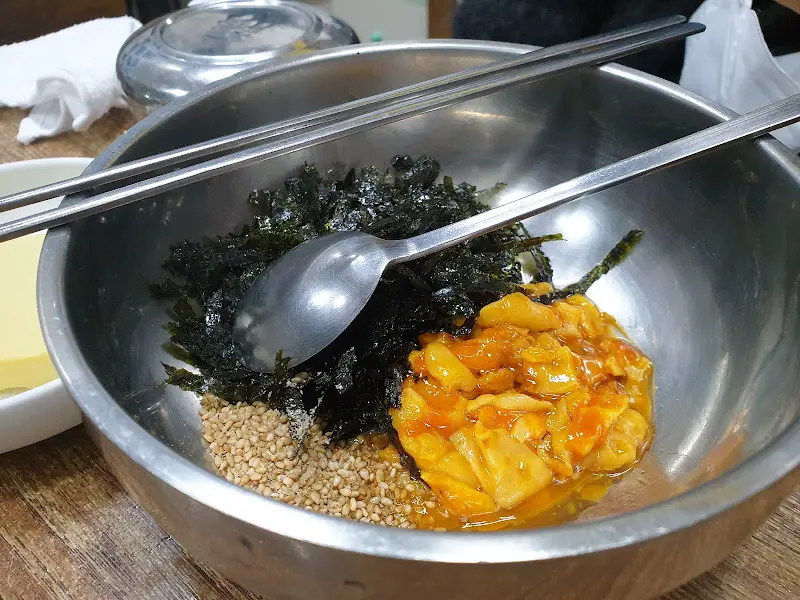 멍게비빔밥 비주얼