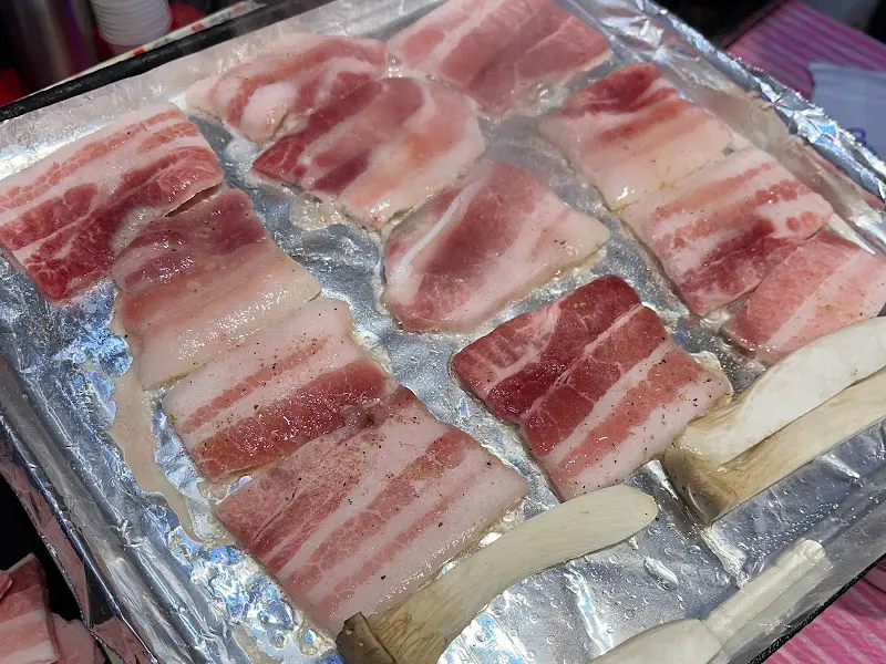 불판 위의 냉삼