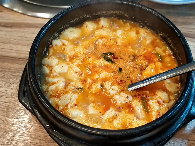 순두부찌개 클로즈업