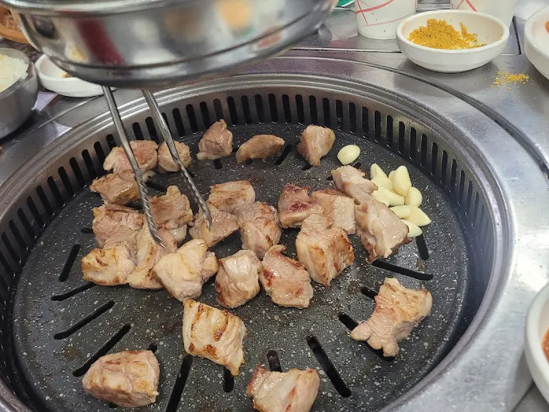 가브리살 굽는 모습