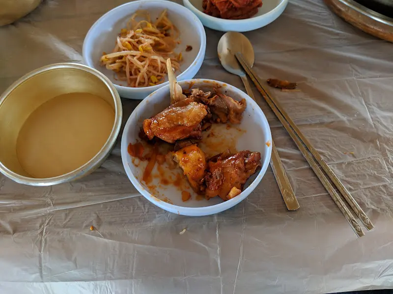 닭볶음탕 먹다 남은 모습