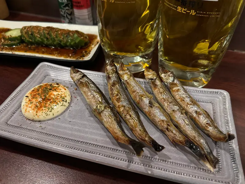 시샤모 구이와 술