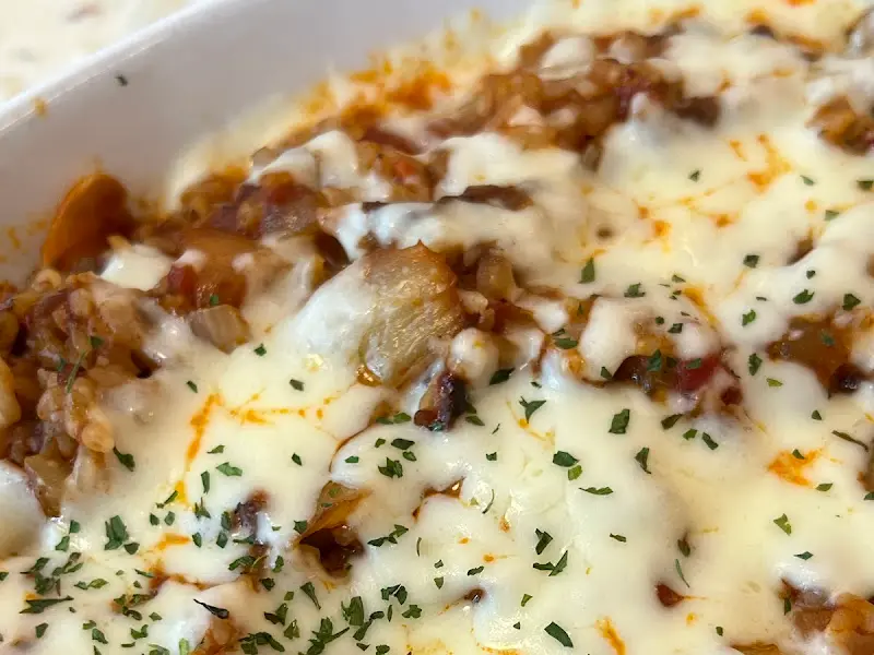 김치 필라프의 클로즈업