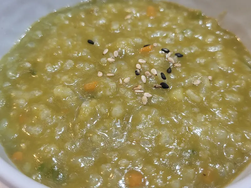 전복죽 클로즈업 사진