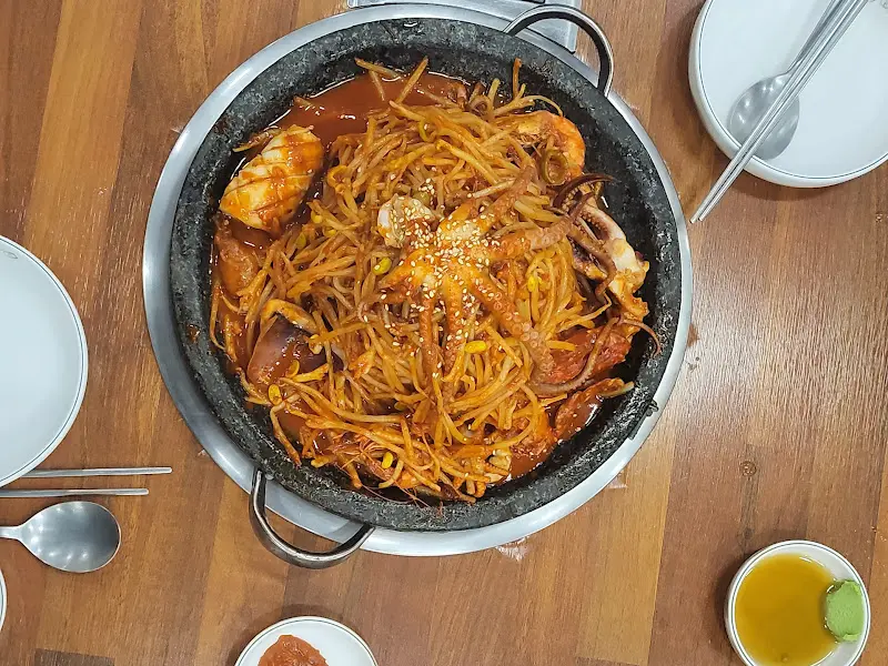 해물뼈찜 항공샷