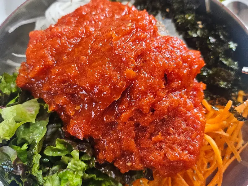 물회 양념 클로즈업