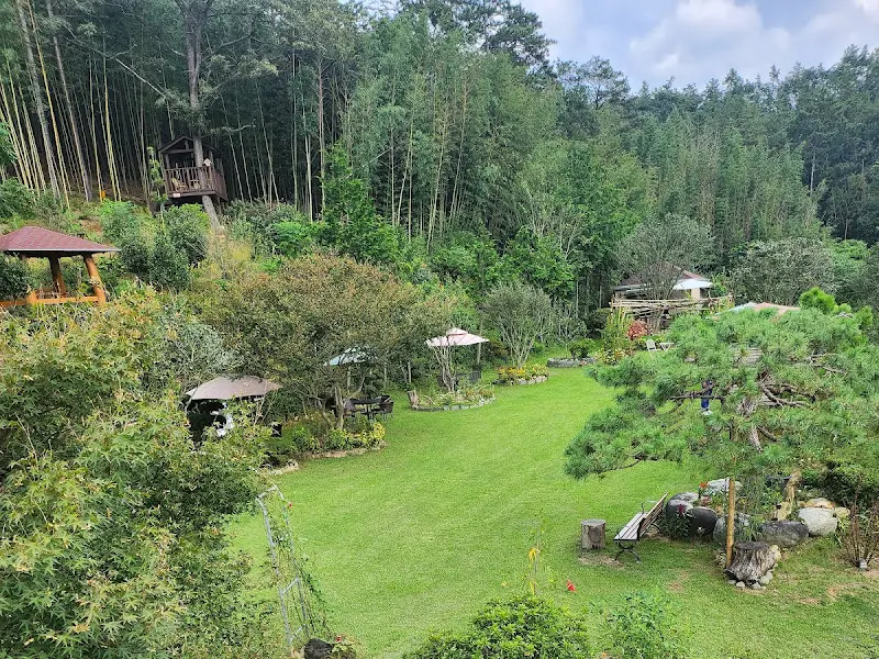 카페 정원의 전경