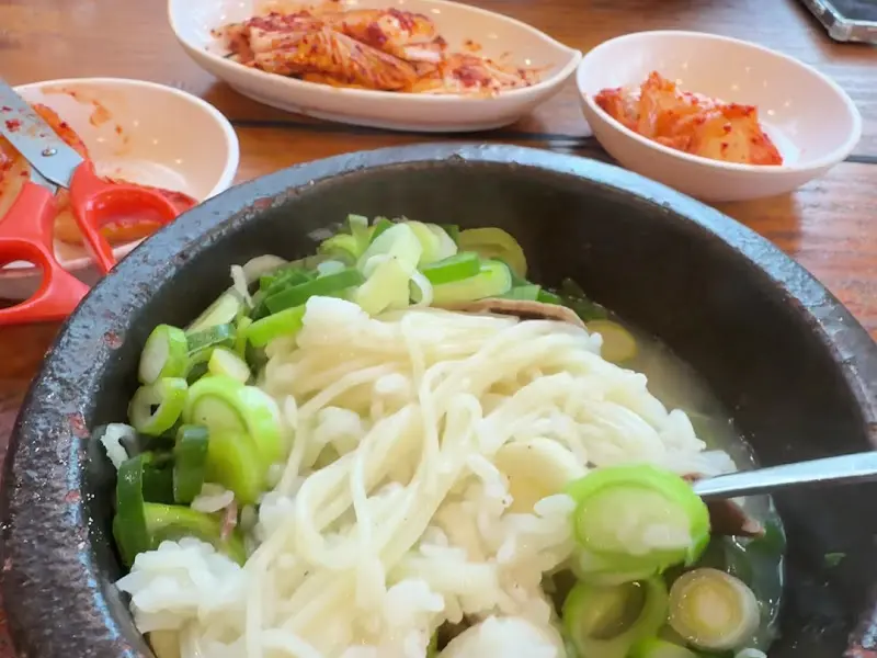 설렁탕과 김치