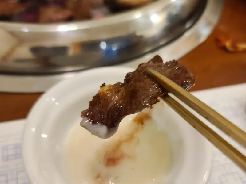 잘 구워진 한우