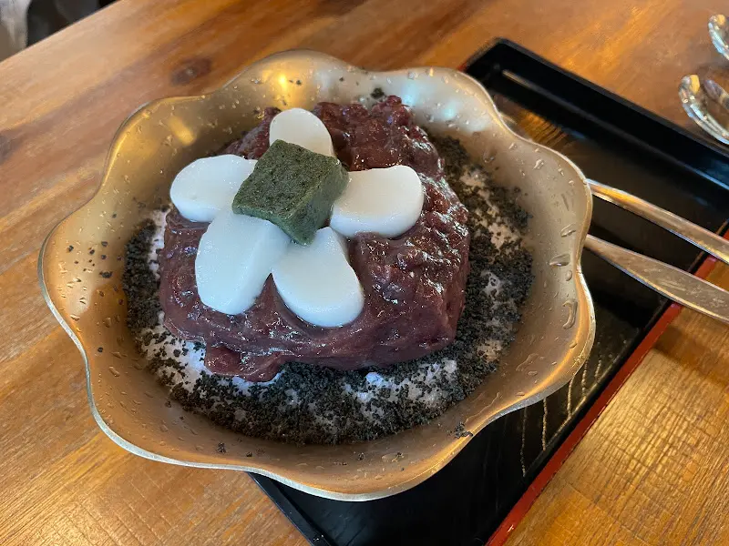 흑임자 팥빙수