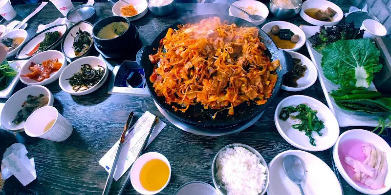 오골계 불고기 한 상 차림