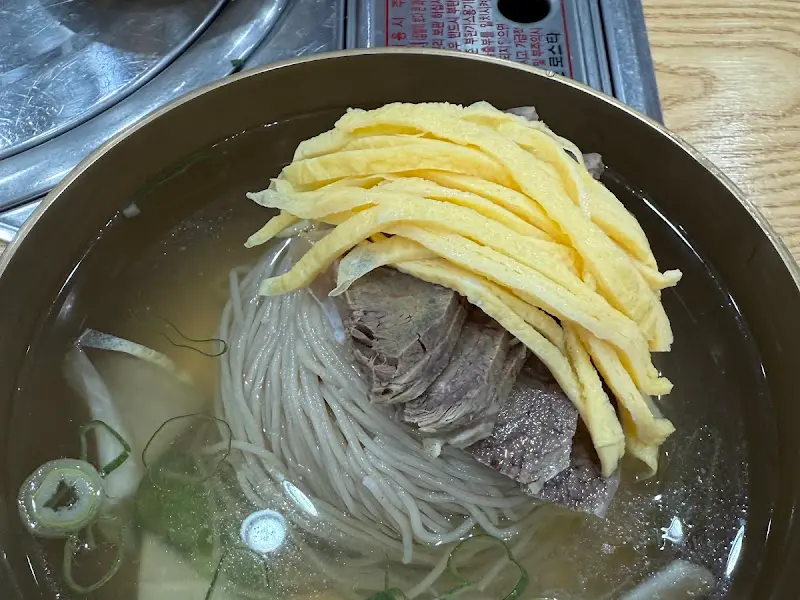 평양냉면 항공샷