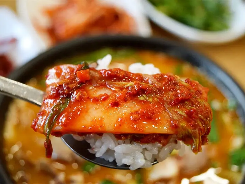 순대국과 김치