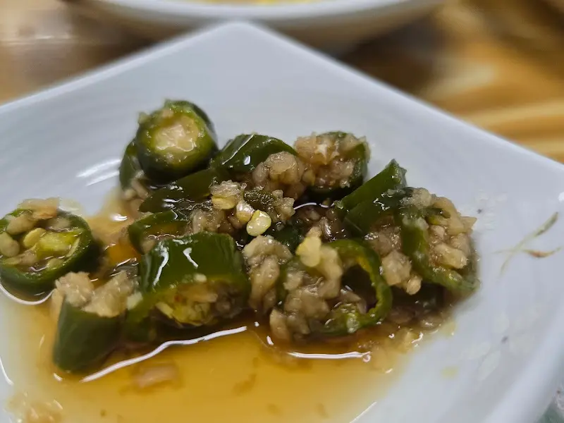 마늘 고추 장아찌 클로즈업