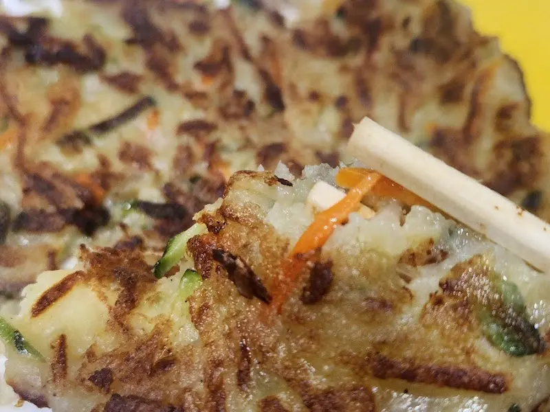 황부자튀김 감자전 클로즈업