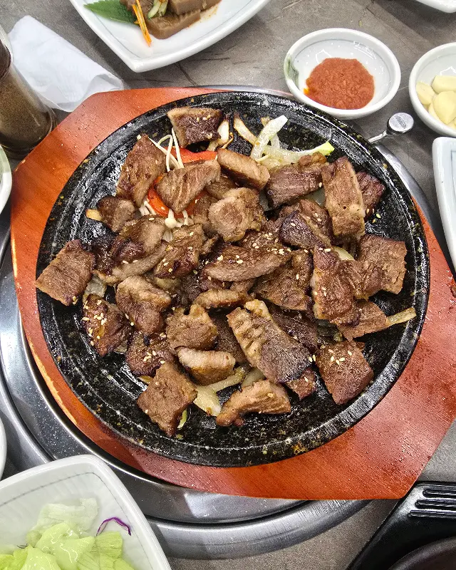 석갈비 근접샷