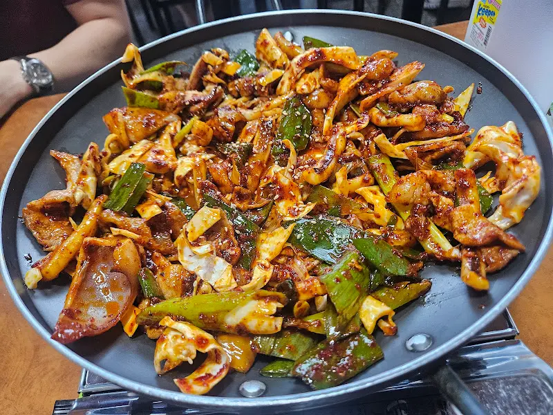 오돼지볶음 근접샷