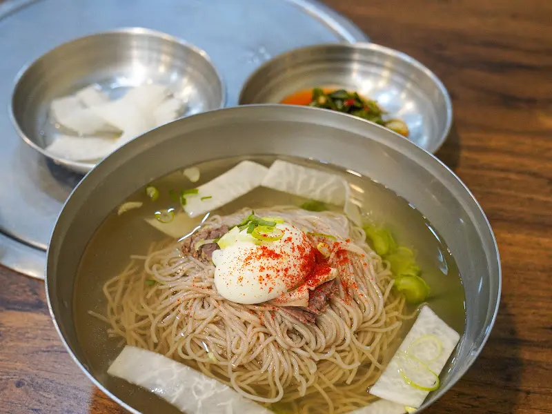 해민면옥 평양냉면 고추가루