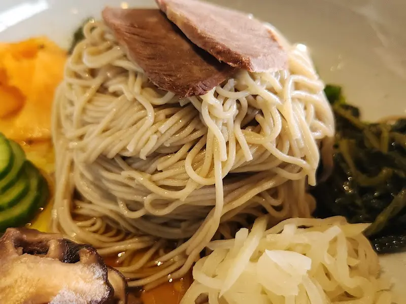 평양냉면의 디테일 샷