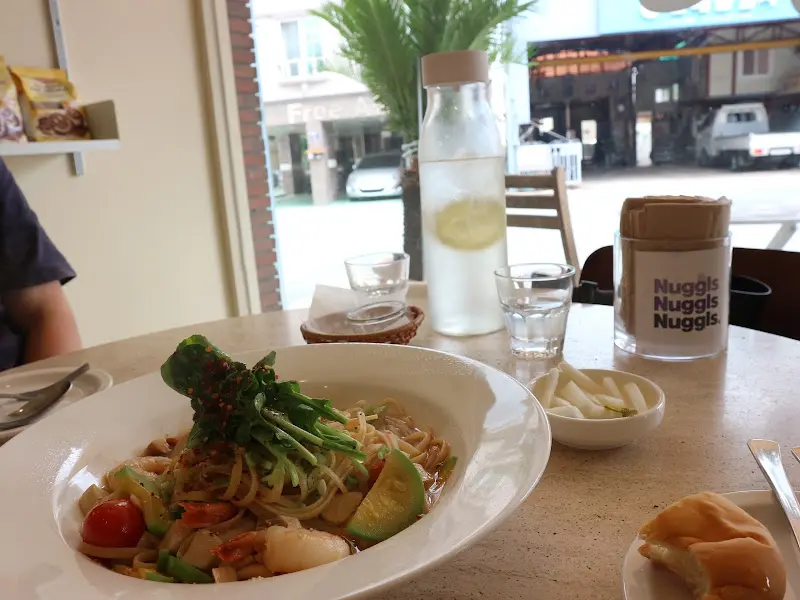 명란새우 오일 파스타