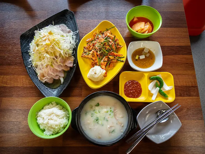 순례국밥 한상차림 항공샷