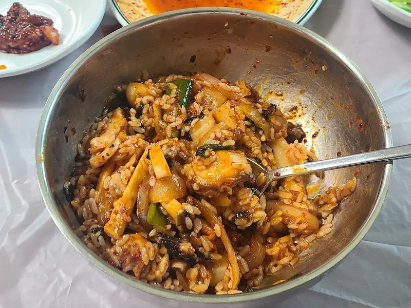 문어볶음 비빔밥