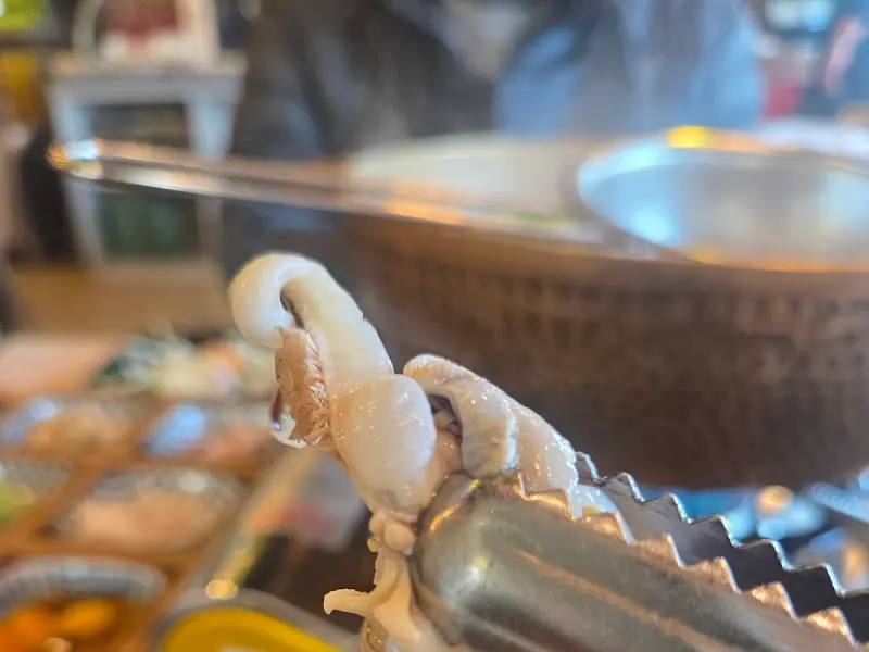 싱싱한 쭈꾸미 샤브샤브