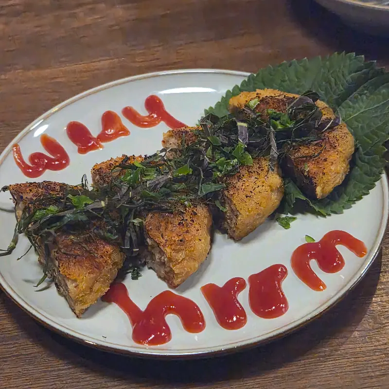 흐름에서 맛본 깻잎 멘치가스
