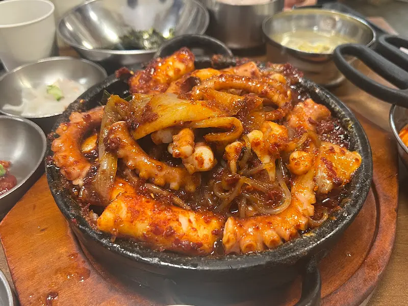 돌판 낙지볶음 근접샷