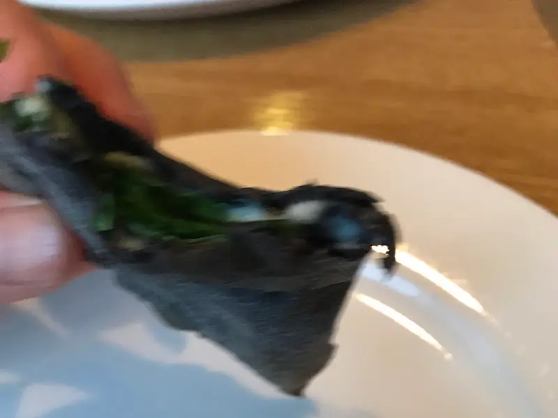 블루베리 & 루꼴라 피자 단면