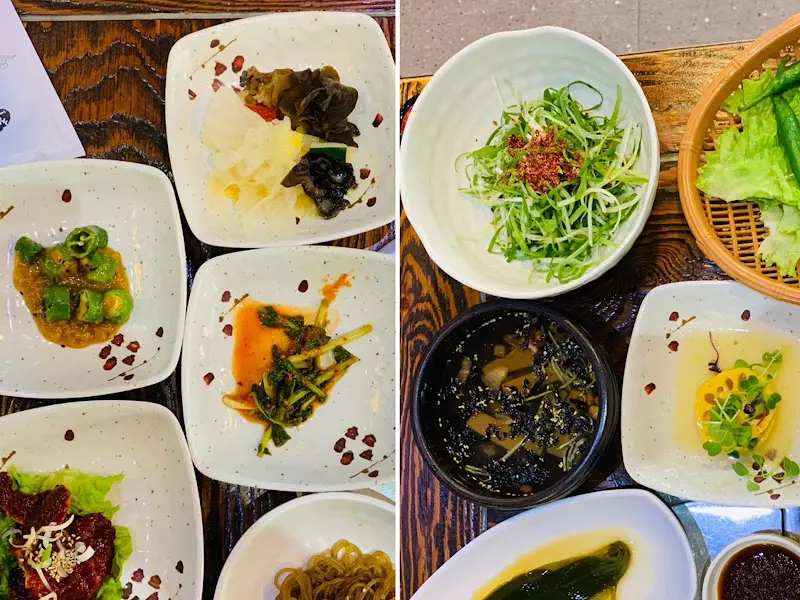 푸짐하게 차려진 밑반찬