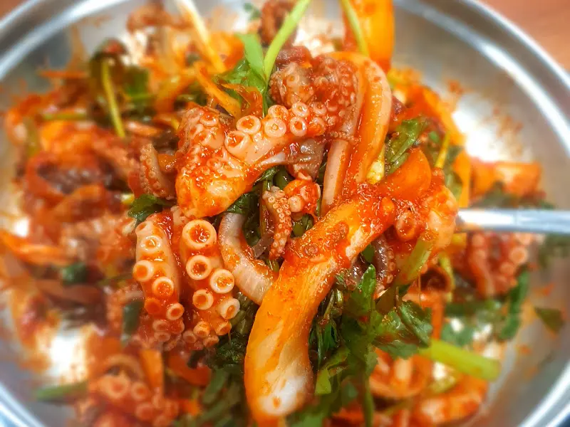 쭈꾸미 볶음 근접 샷