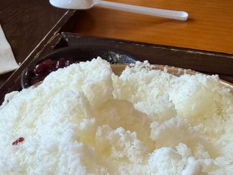 우유빙수의 눈꽃 질감