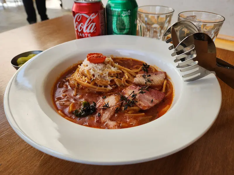 상하이 파스타 근접샷