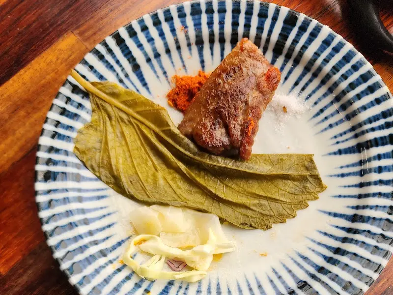 깻잎에 싸먹는 양고기