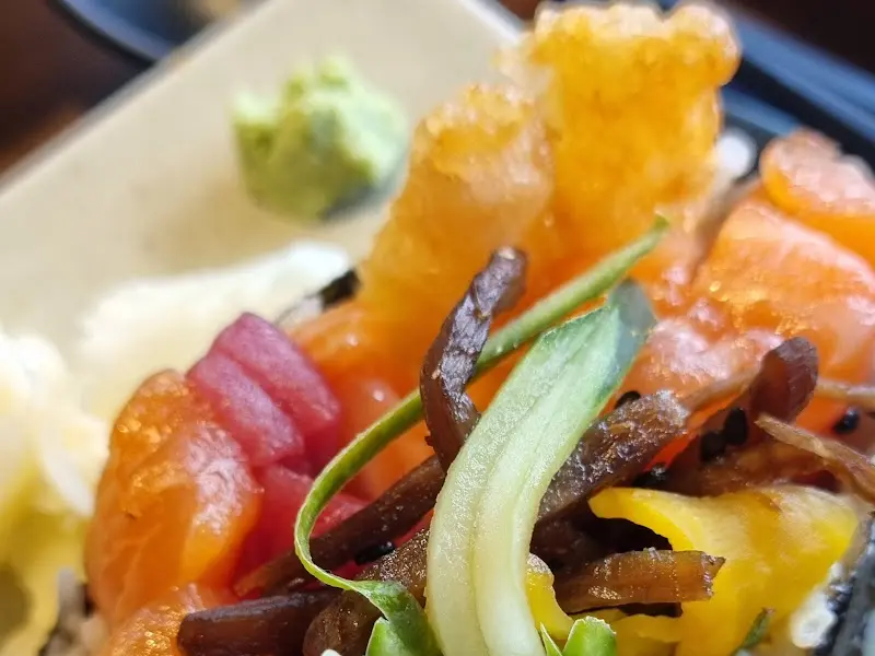 먹음직스러운 스시 근접샷