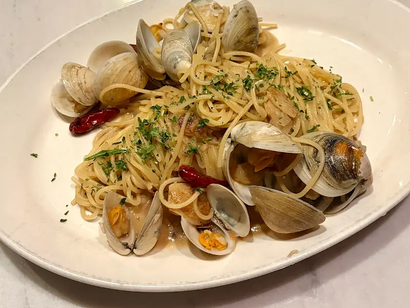 봉골레 알리오 올리오 근접샷