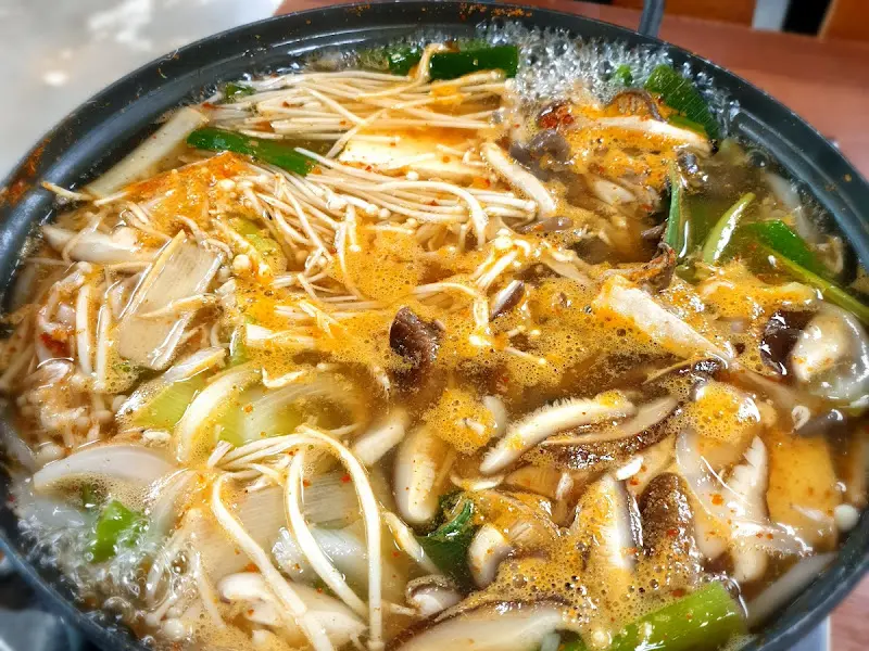 두부버섯전골 클로즈업