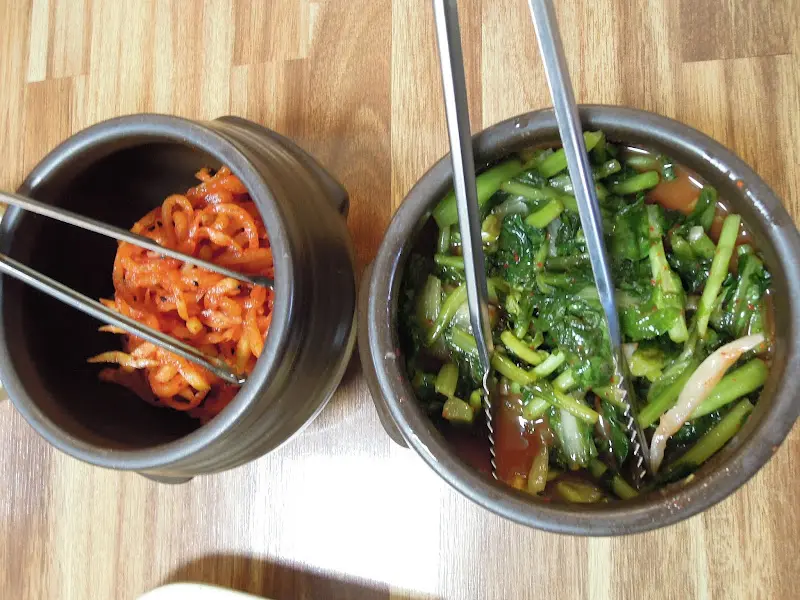 옹심이 칼국수집의 반찬