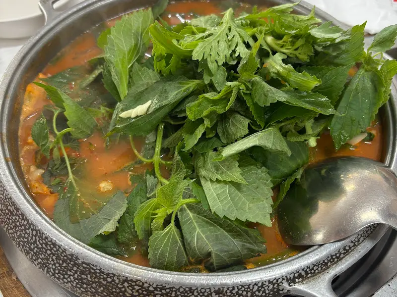 곱창전골의 클로즈업 사진