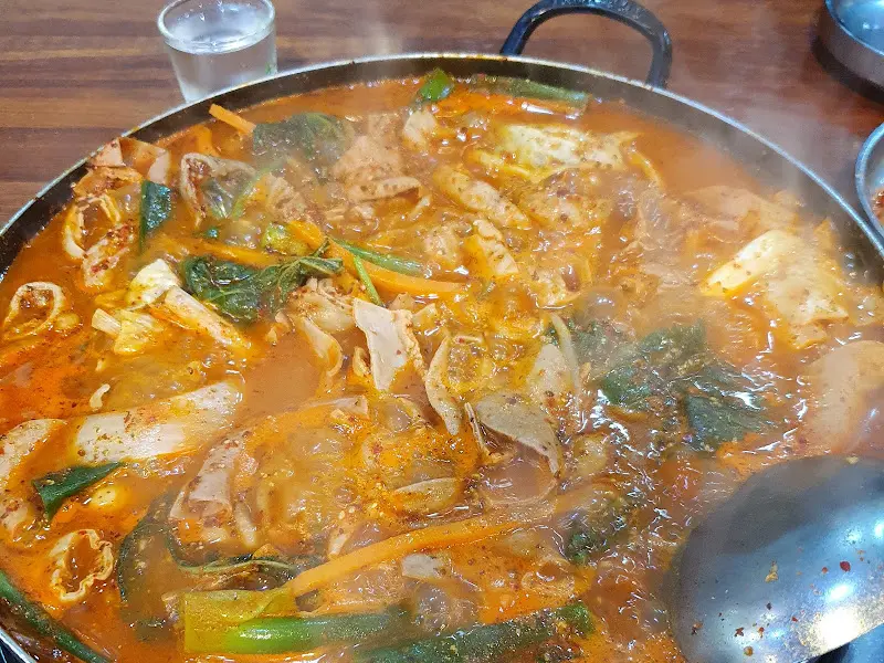 황해식당 곱창전골 비주얼