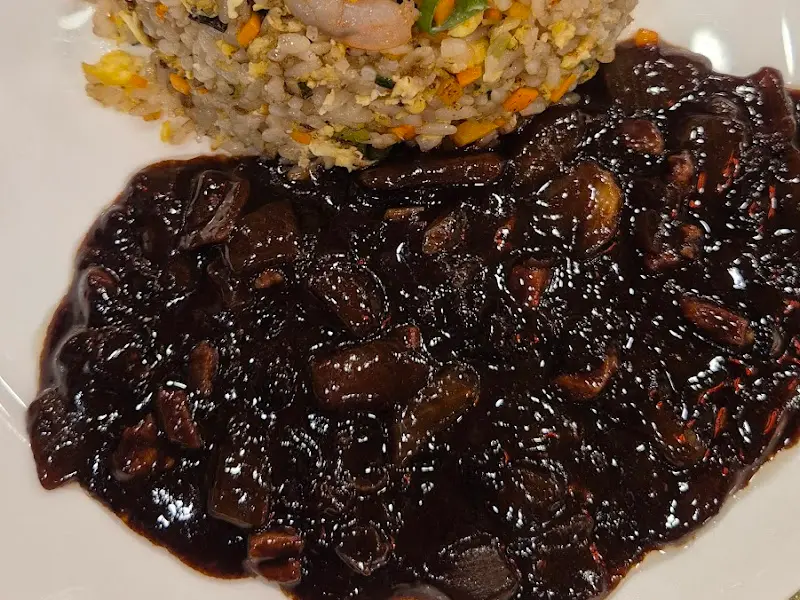 짜장 소스와 볶음밥