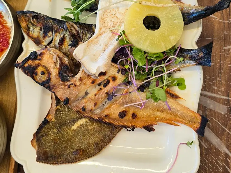 모듬 생선 구이 클로즈업