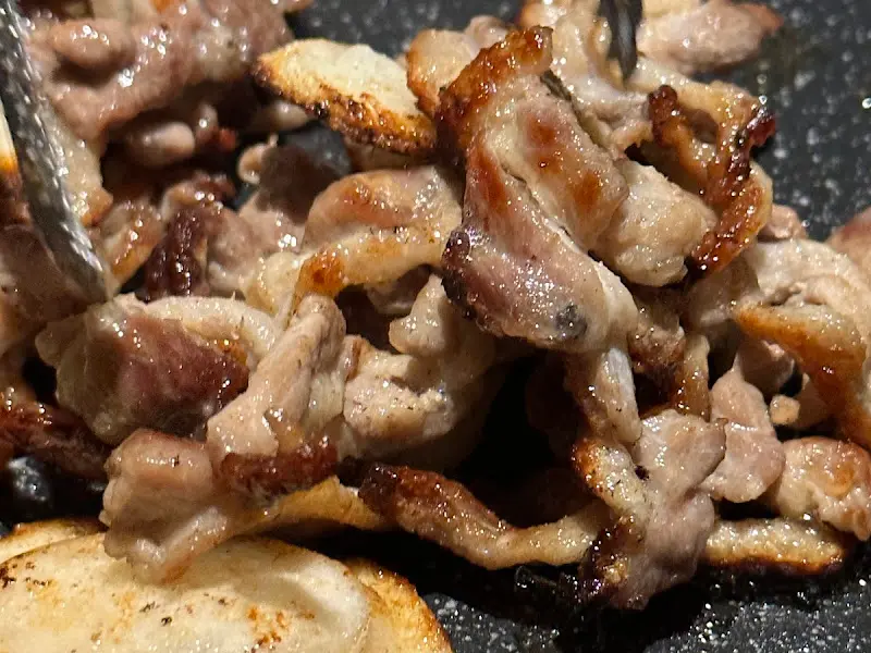 노릇하게 구워진 오리고기