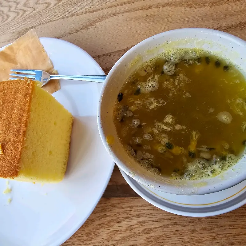 디저트와 대추차