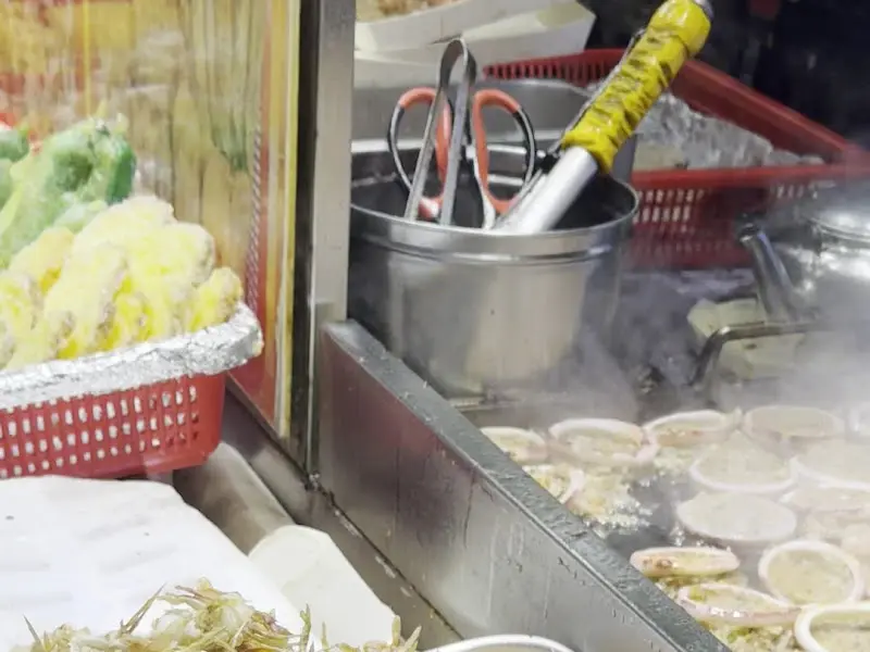 황부자튀김 조리대