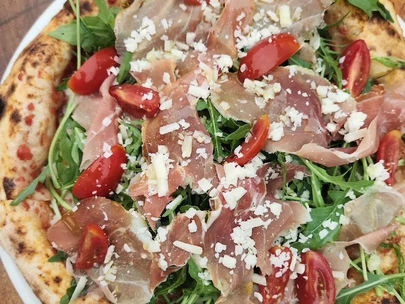 프로슈토 피자 근접샷