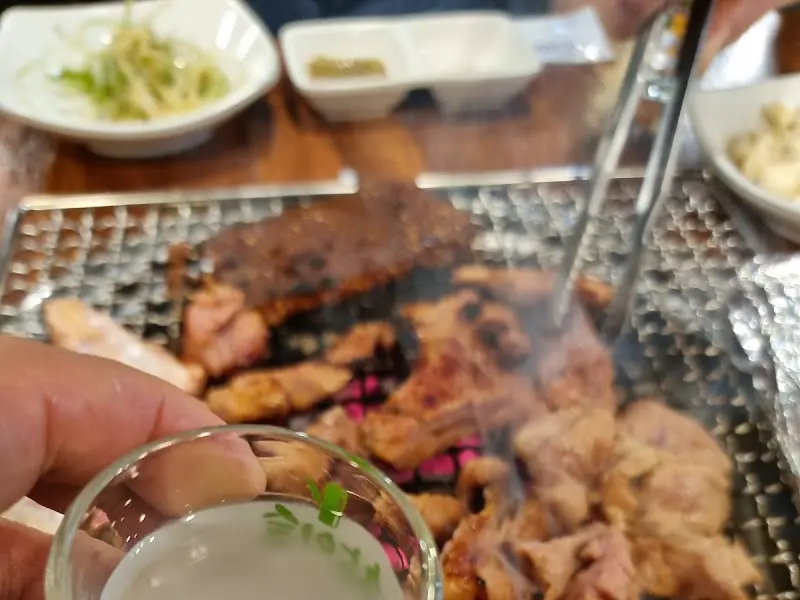 갈비 굽는 모습